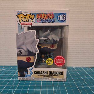 Funko POP Animation Naruto Shippuden Kakashi Raikiri GITD Gamestop 1103 Vinyl